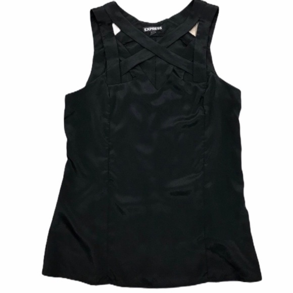 💥 EXPRESS Black Sleeveless Top. - Picture 2 of 8